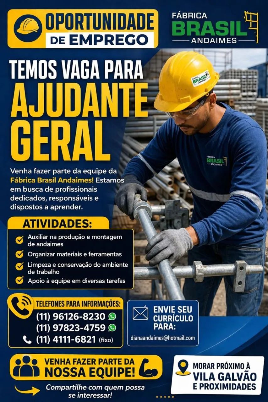 Ajudante de serralheiro 