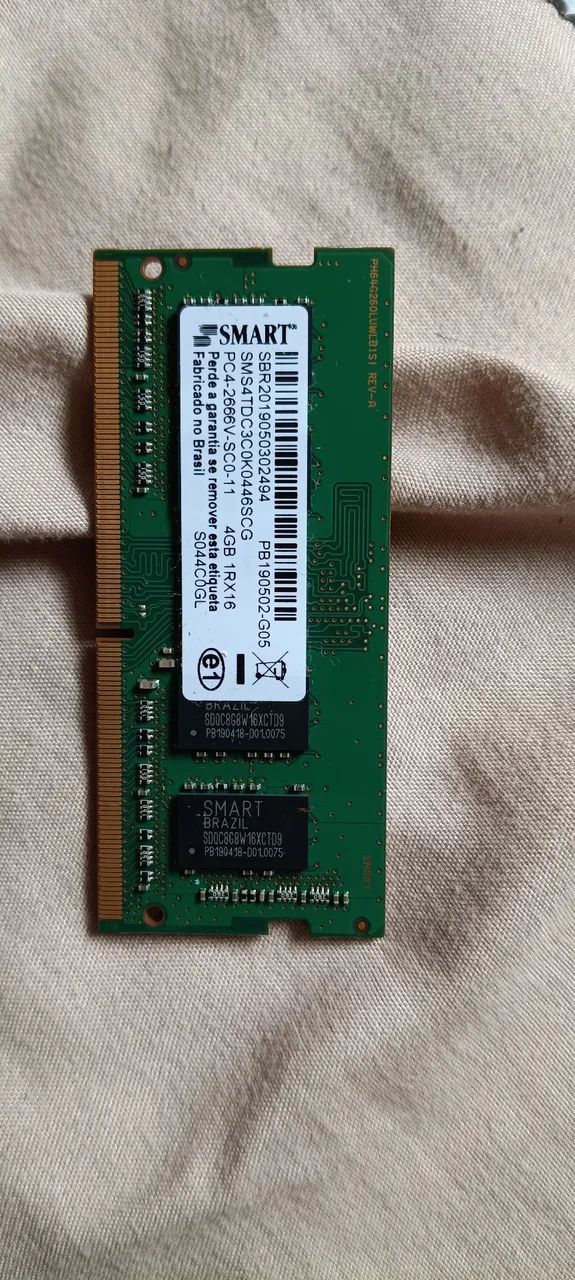 Memória DDR4 4gb para notebook