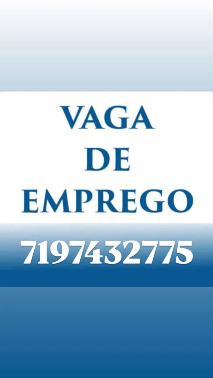 Vaga de emprego.
