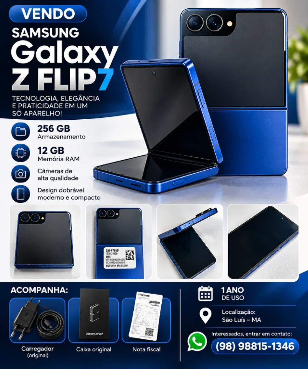 Celular galaxy Z flip7 256gb