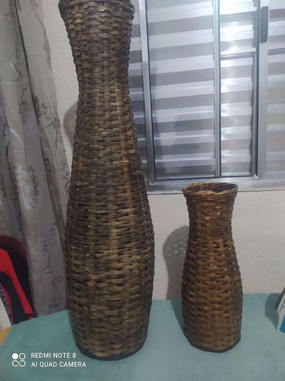 Vasos de bambu pra decoração 