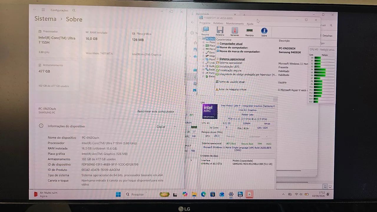 Notebook Samsung Galaxy Book4 Pro Tela Quebrada - Foto 3