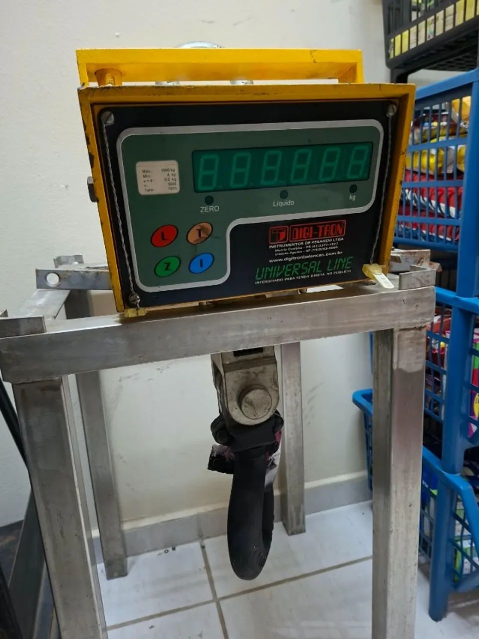 Balança Suspensa Digitron Usada Gancho 1000kg Bateria - Foto 2