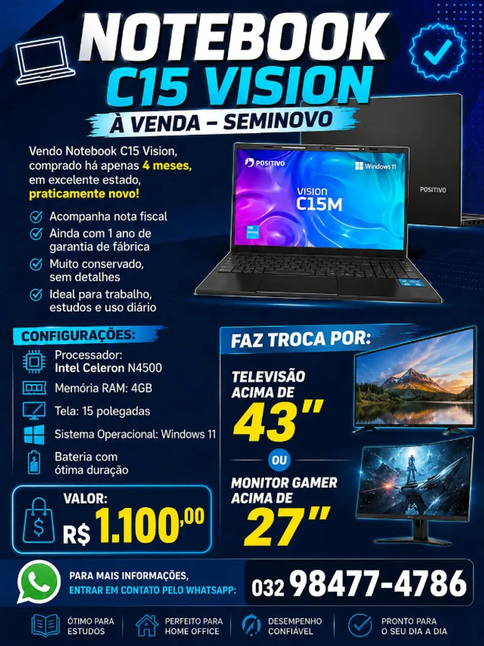 Notebook Positivo C15M - Foto 2