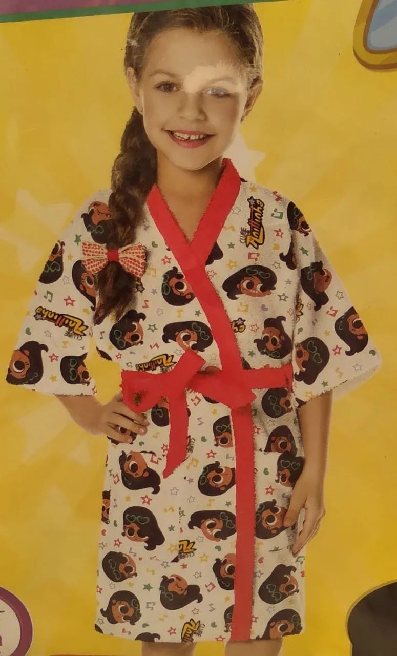 Roupão infantil para meninas de 3 anos 