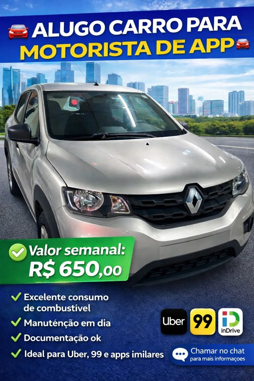 Alugel de carro para motorista de app