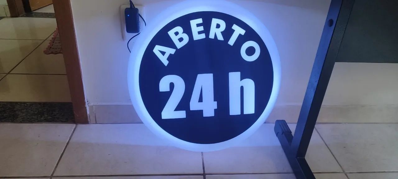 Letreiro 24 horas - Foto 3