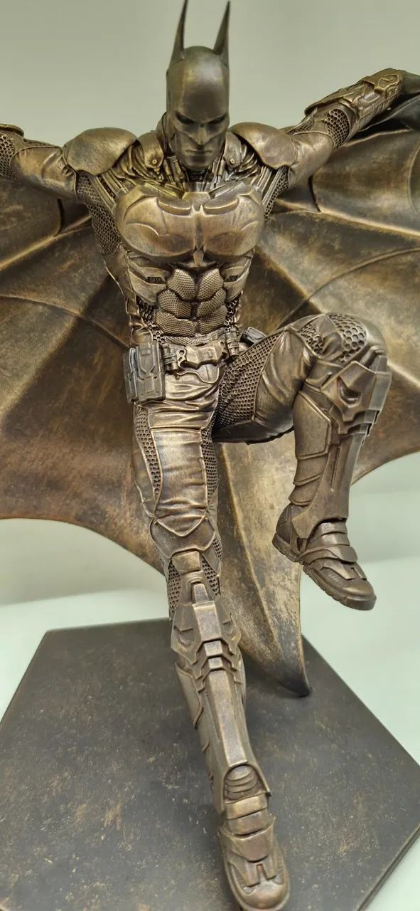 Batman Iron Studios Arkham Bronze Exclusiva Rock In Rio 2017 - Foto 5