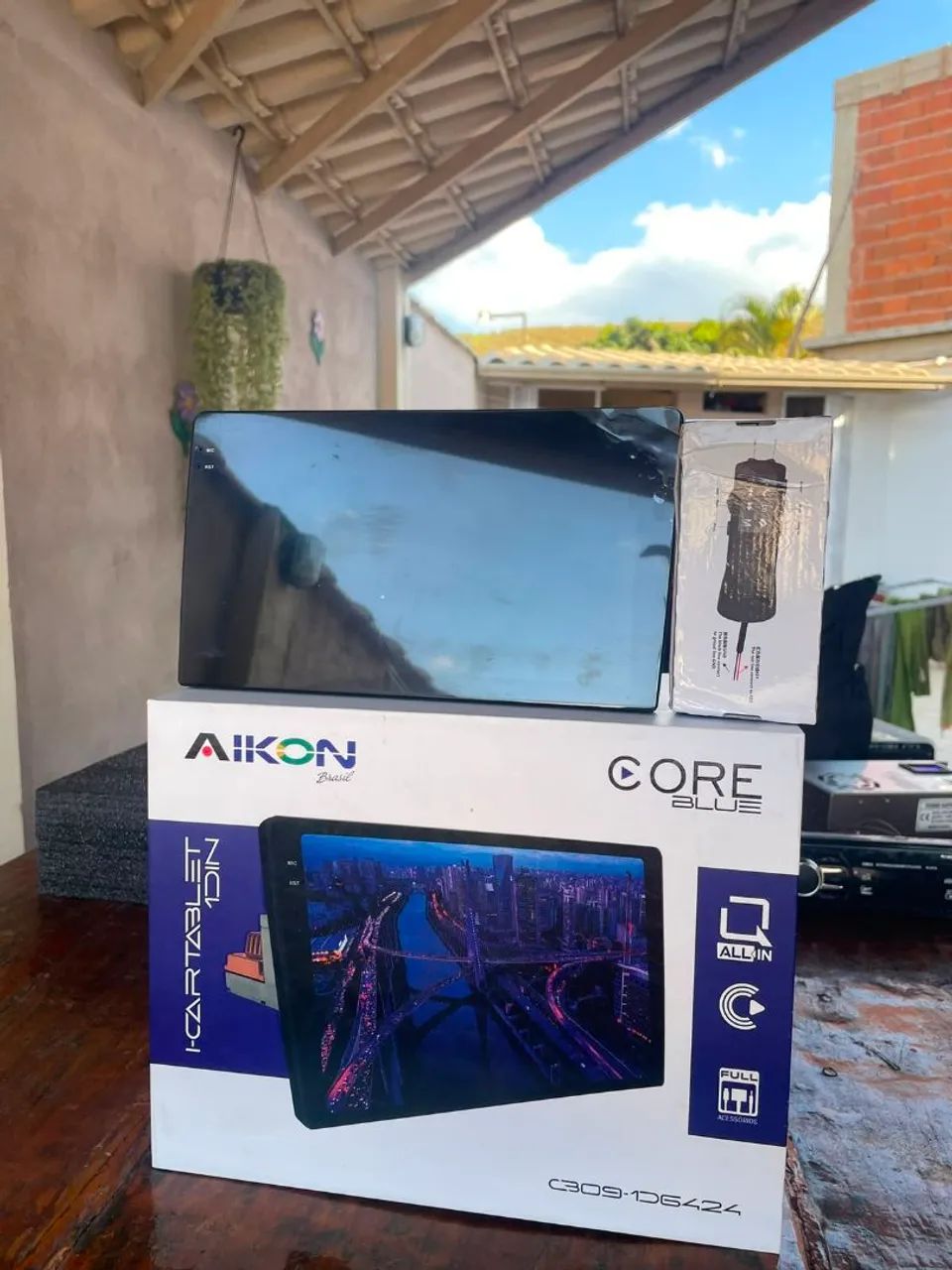 Central Multimídia Aikon Core Blue 9" Android 13 64GB CarPlay
