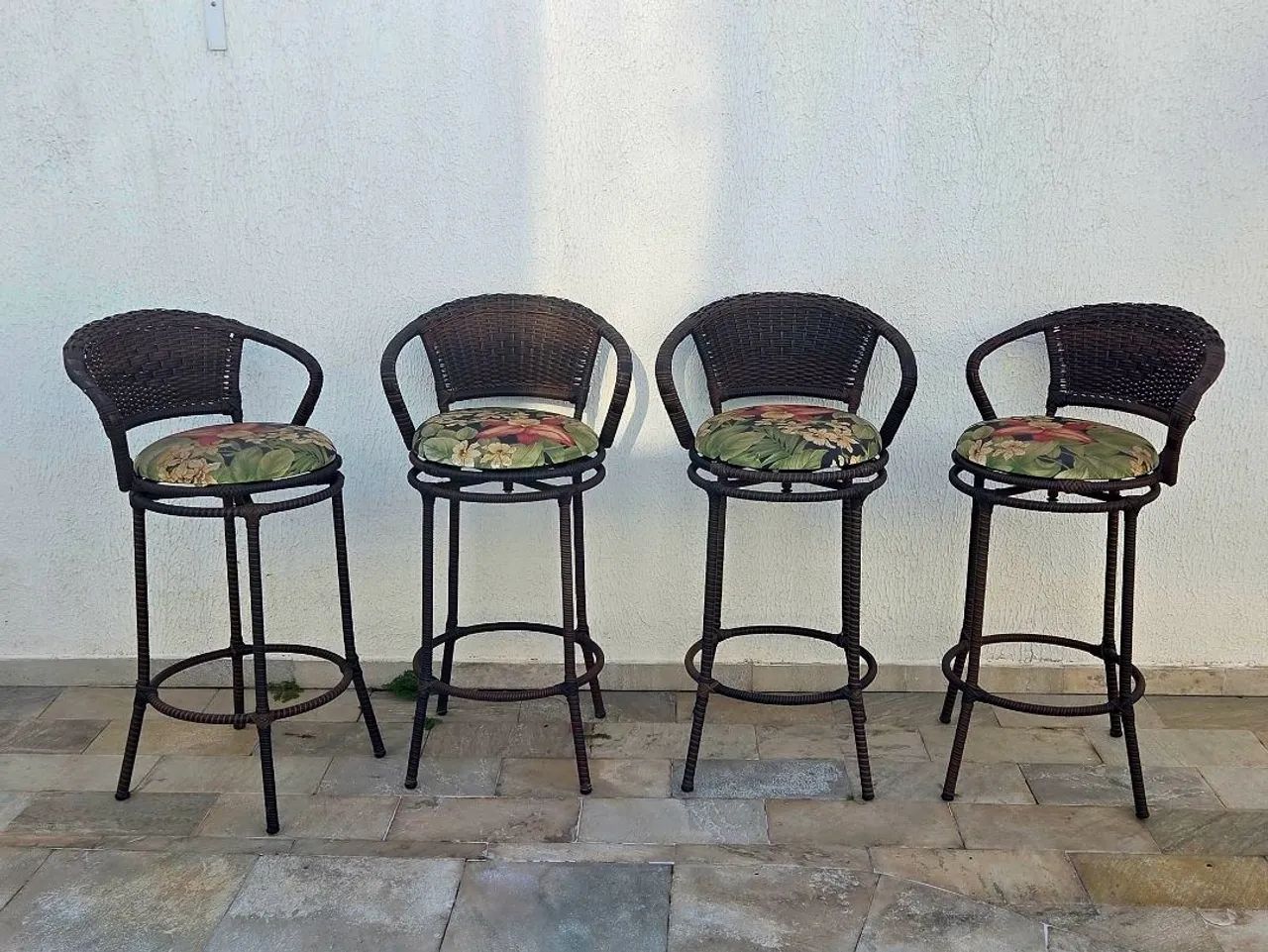 Kit 4 Banquetas Giratórias Junco