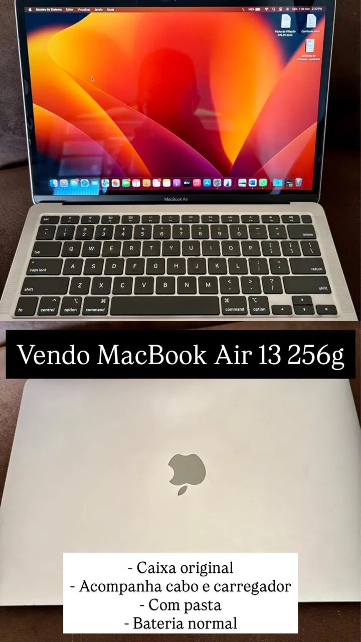 MacBook Apple Air 13 256GB - Notebooks - Vale Formoso, Vespasiano