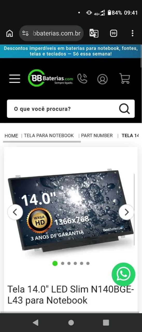 Tela de notebook Acer aspirei E5 471 com mancha  - Foto 5
