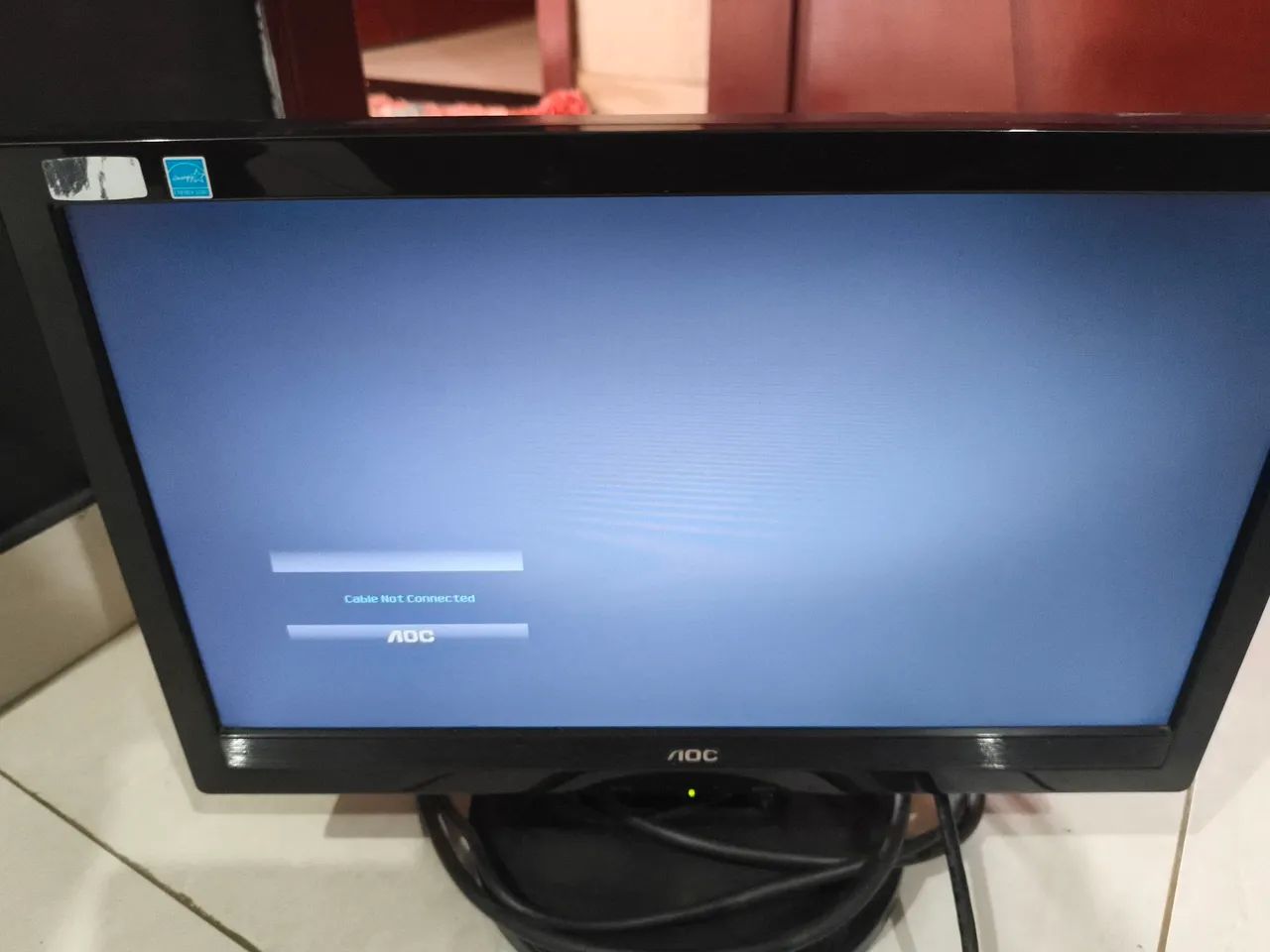 Monitor AOC 15 polegadas aceito troca em violão corda de aço  - Foto 3