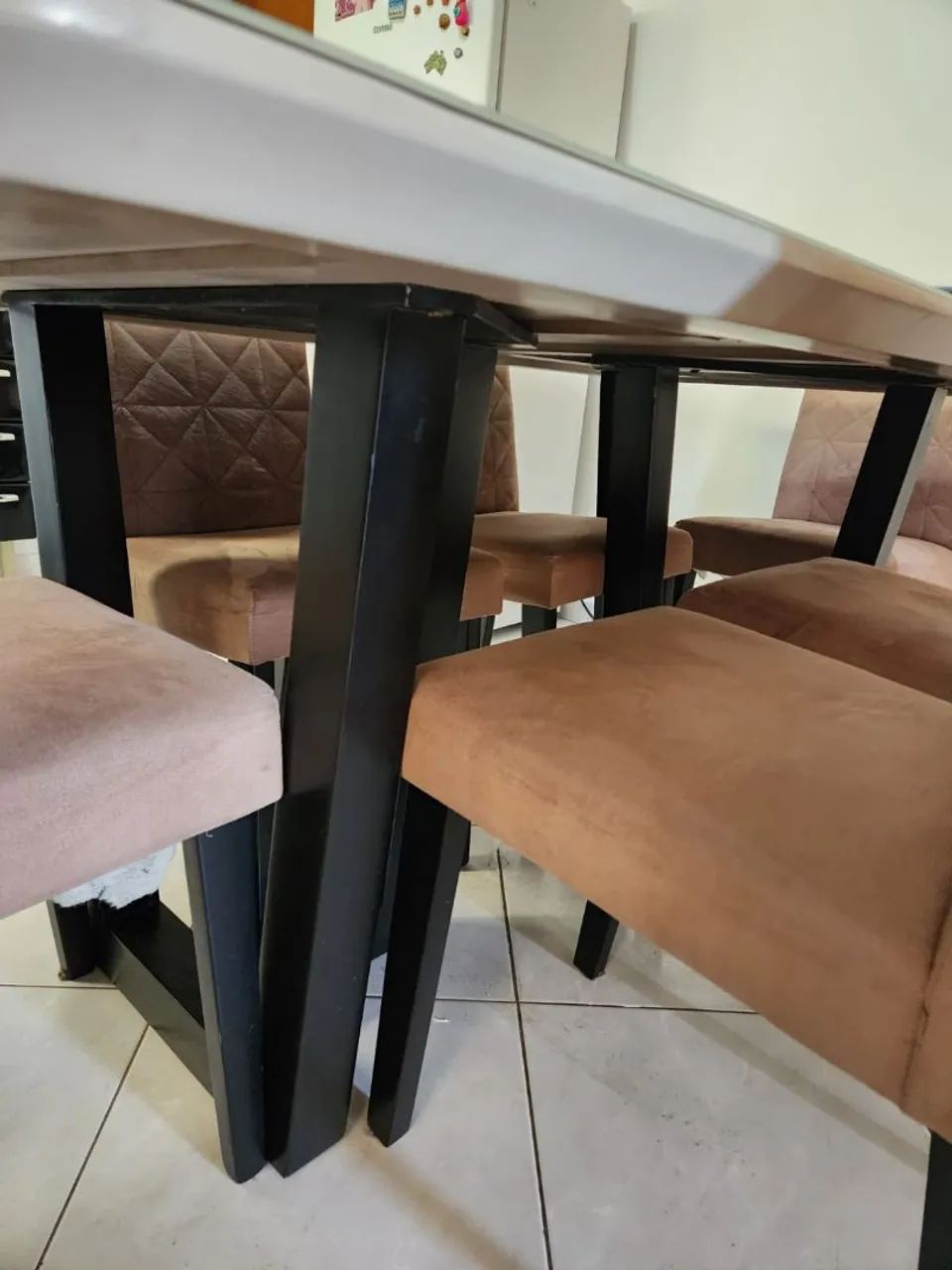  Mesa 6 lugares de jantar com cadeiras - Foto 4