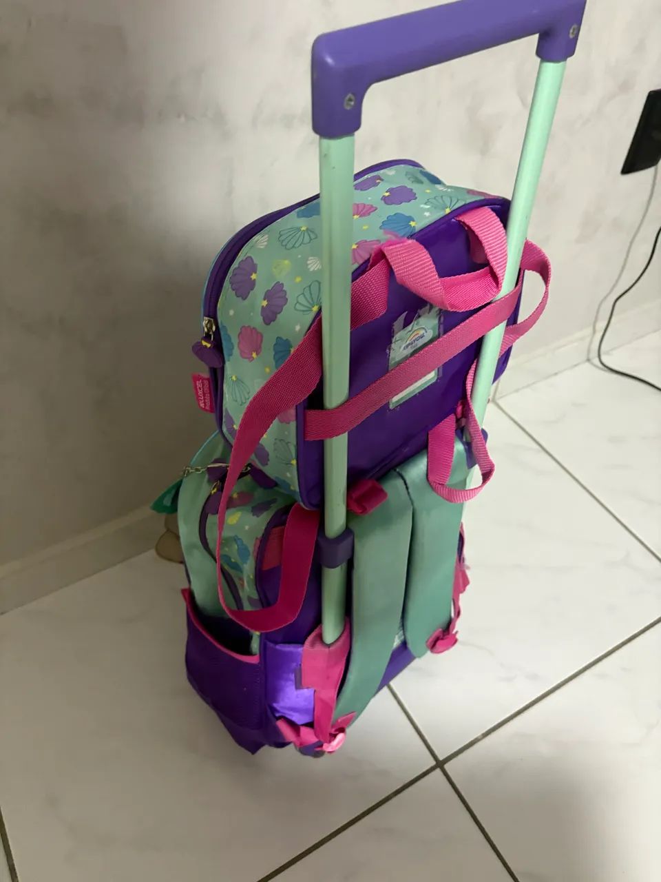 Bolsa Carrinho Escolar com Lancheira  - Foto 4