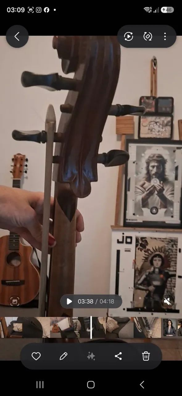Violoncelo clássico gótico cello raro - Foto 5