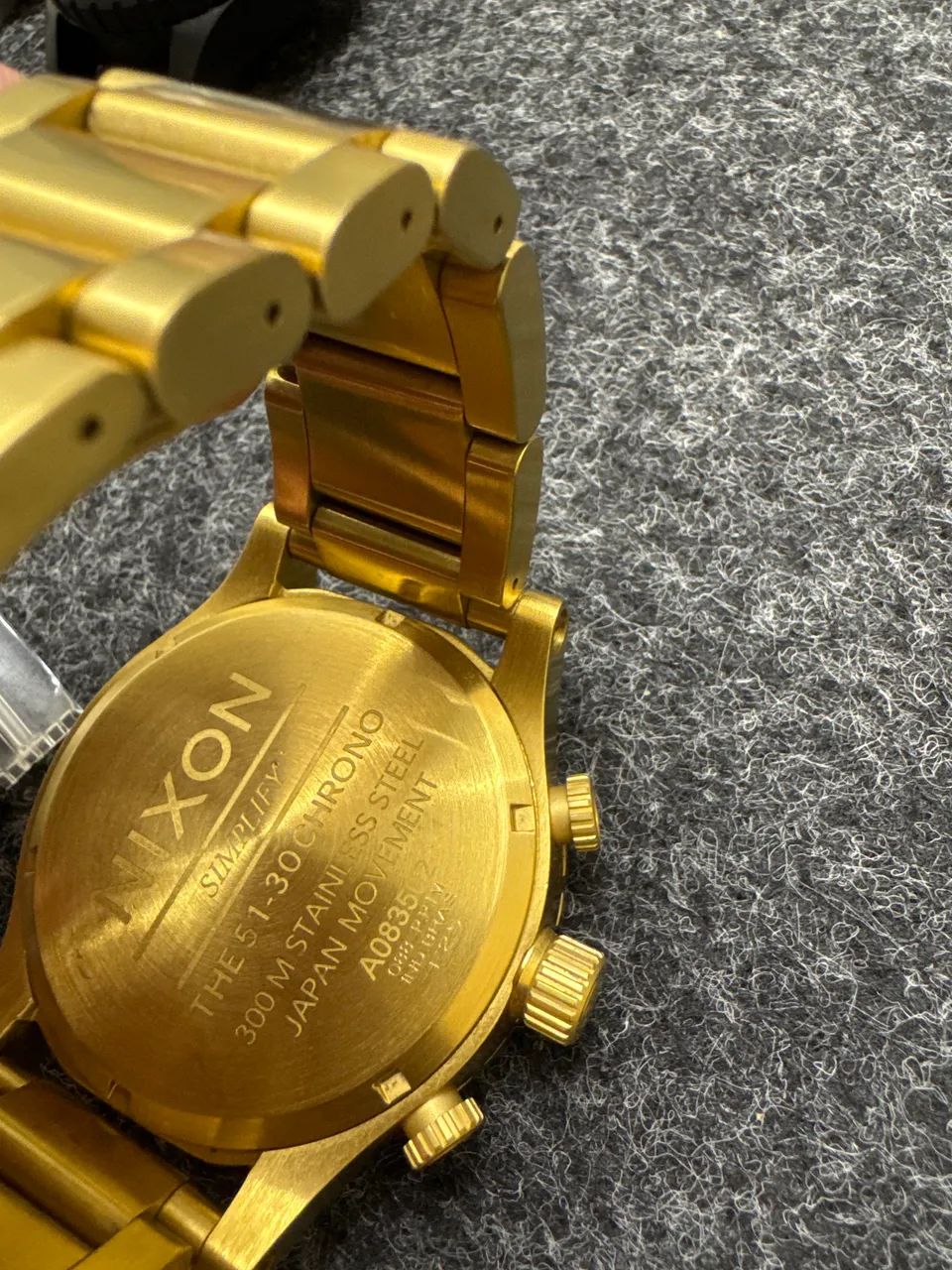 Relógio Nixon 51-30 Chrono All Gold - Impecável + Elo Extra - Foto 3