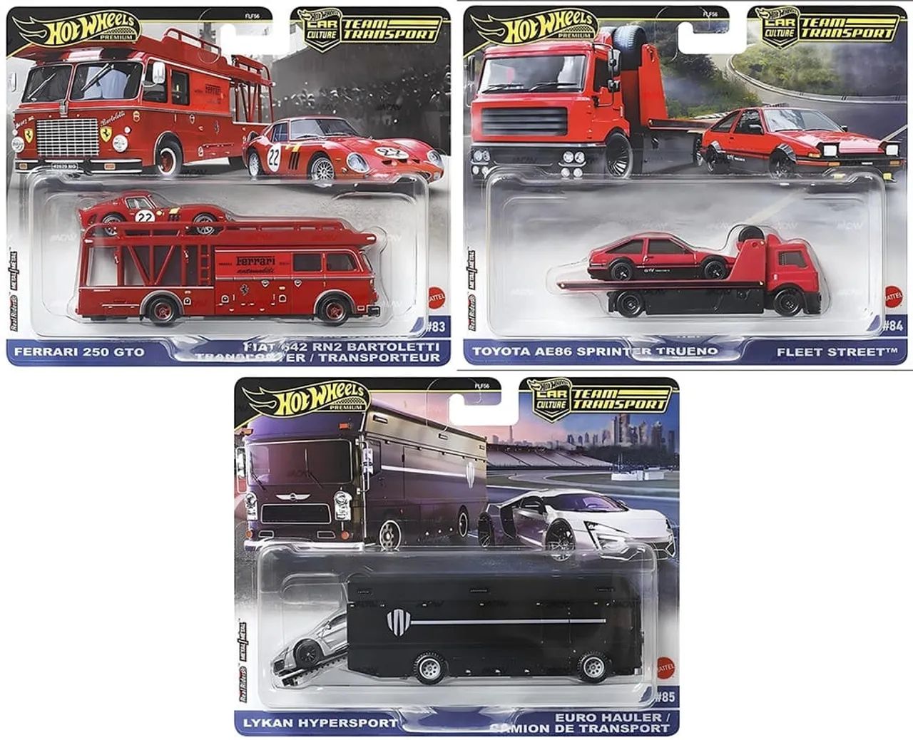 Kit Hot Wheels Team Transport Ferrari 250 Gto / Toyota Ae86