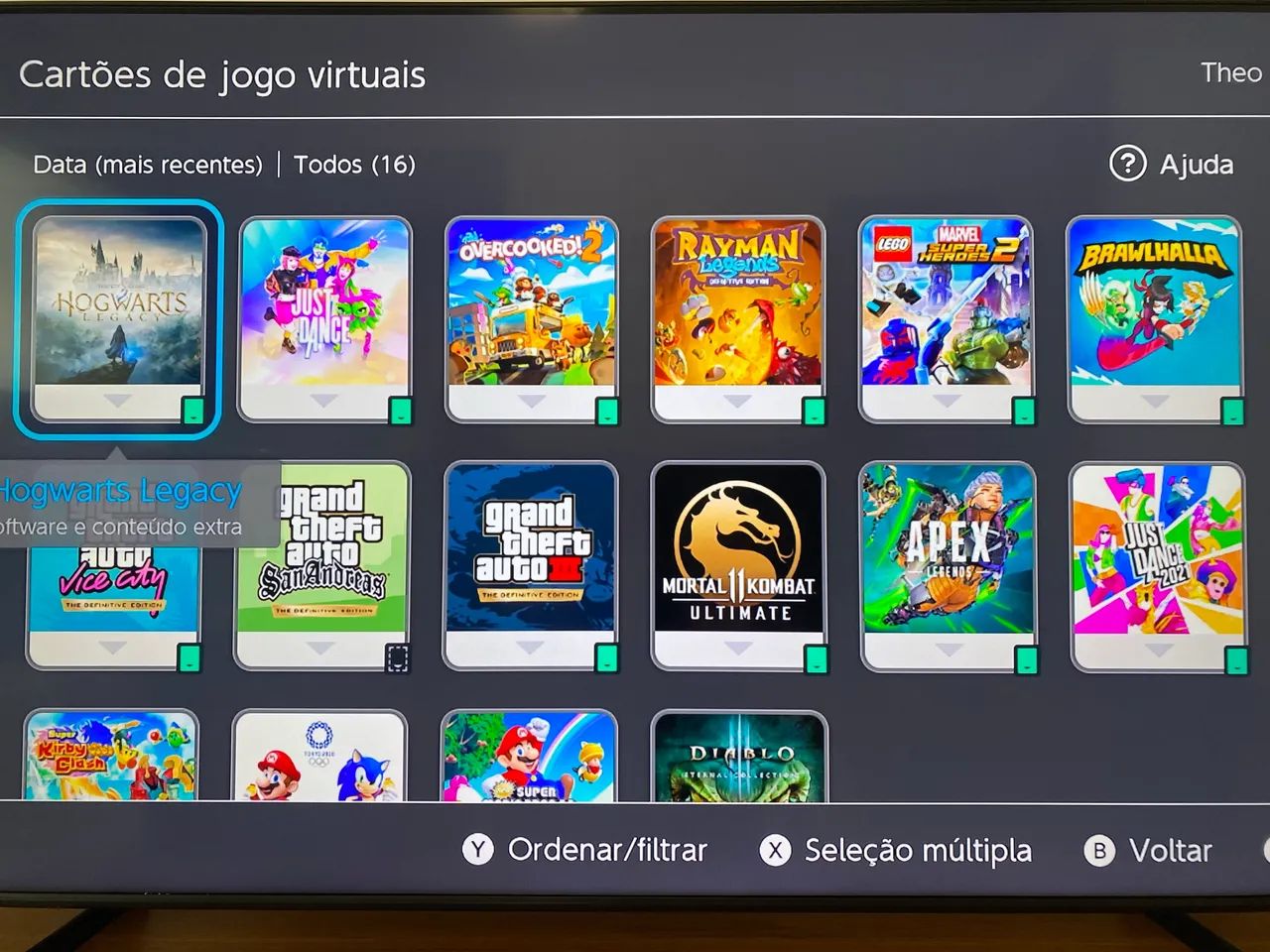 Nintendo Switch - 4 joystick - 14 Jogos - disk 64gB - Foto 3