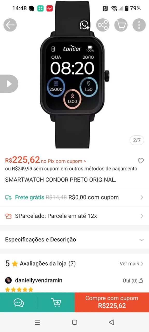 Relógio digital em ótimo estado  - Foto 2