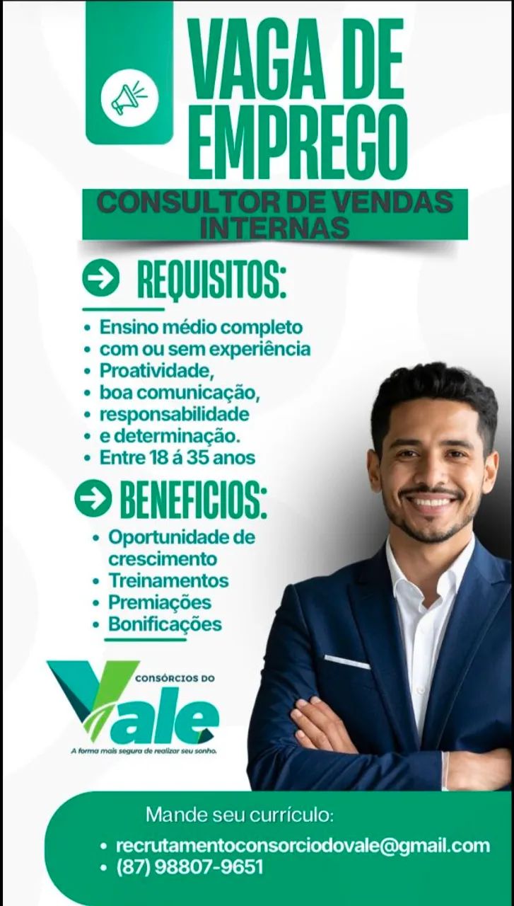 CONSULTOR DE VENDAS INTERNOS 