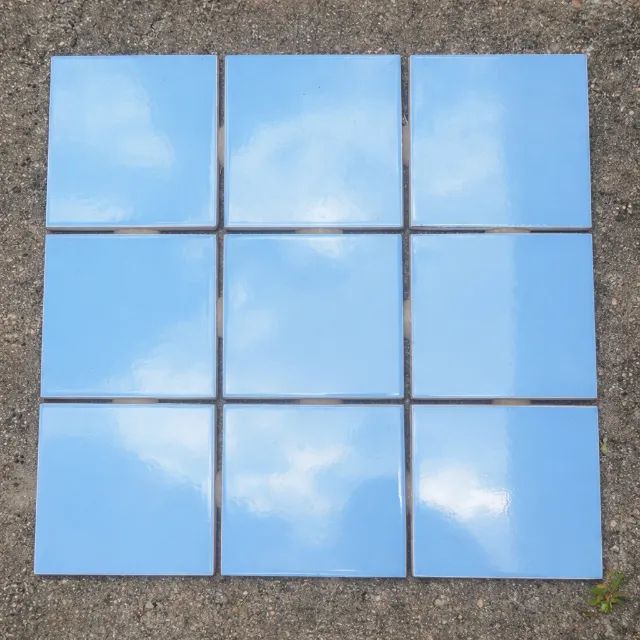 Placa cerâmica para revestimento azul 10x10