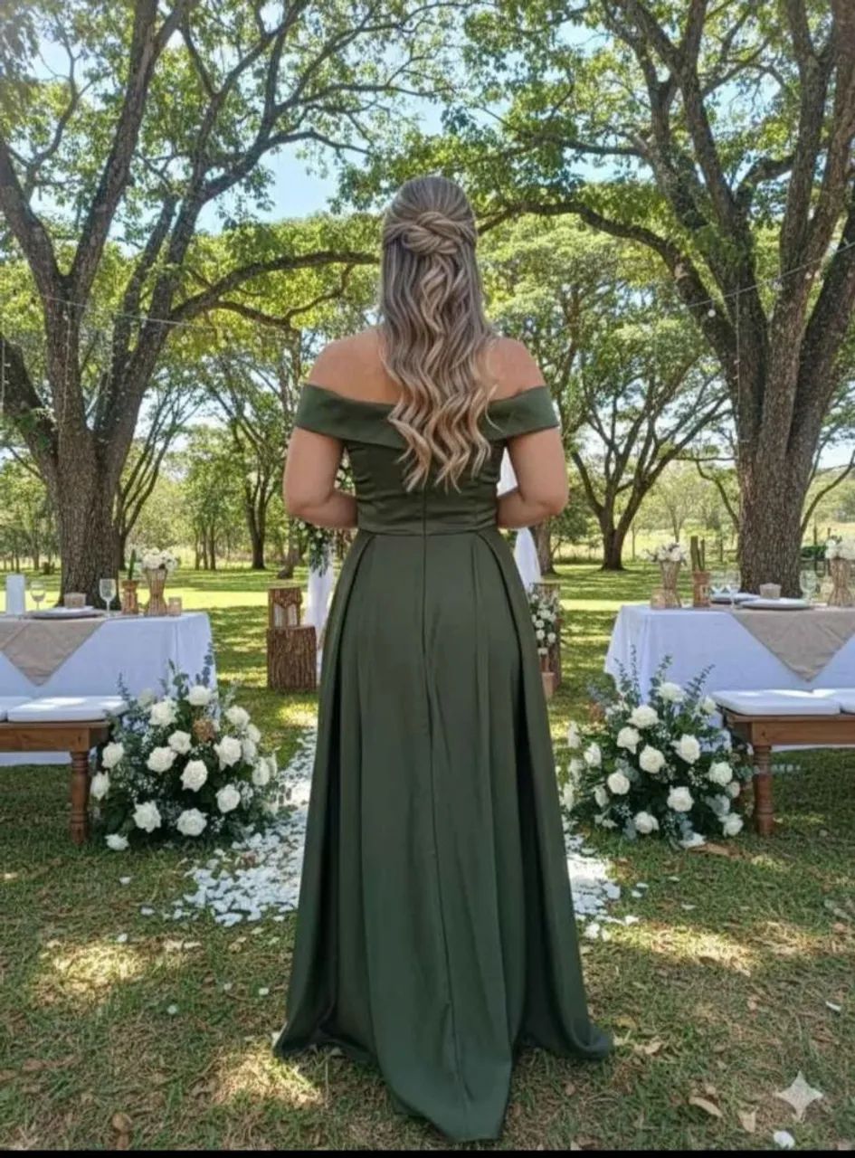 Vestido verde oliva