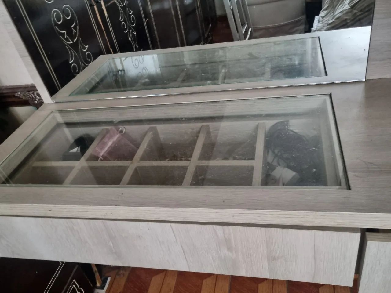 Painel + Rack para TV 2,15m com Espelho e Vidro - Foto 3