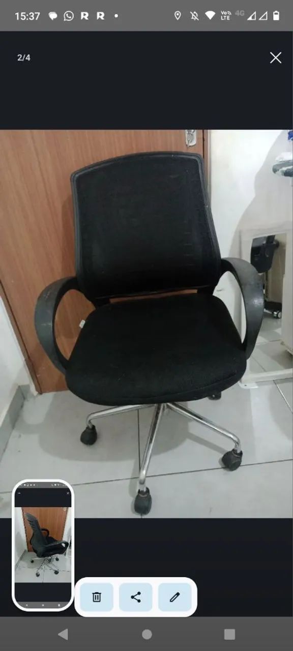 Cadeira de escritório a com braço 150.00 e sem 100.00 - Foto 2