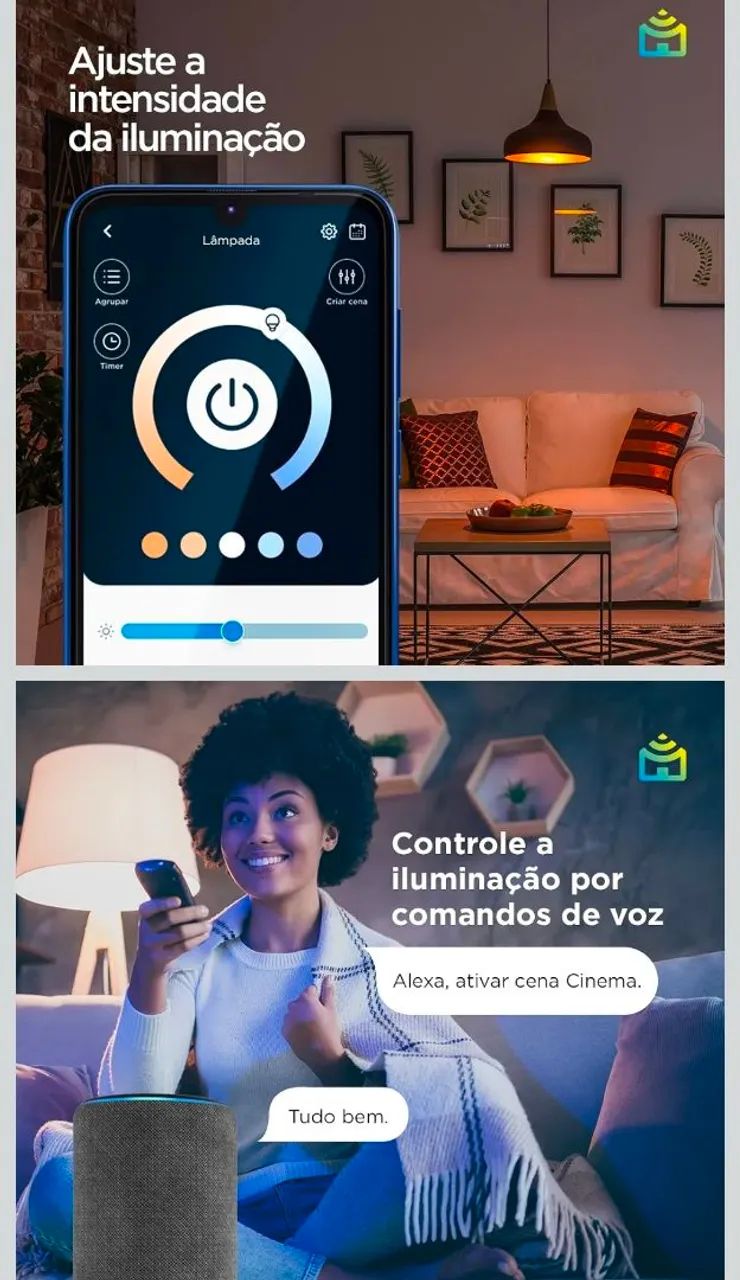 Lâmpada Smart Positivo compatível Alexa e Google Home - Foto 3