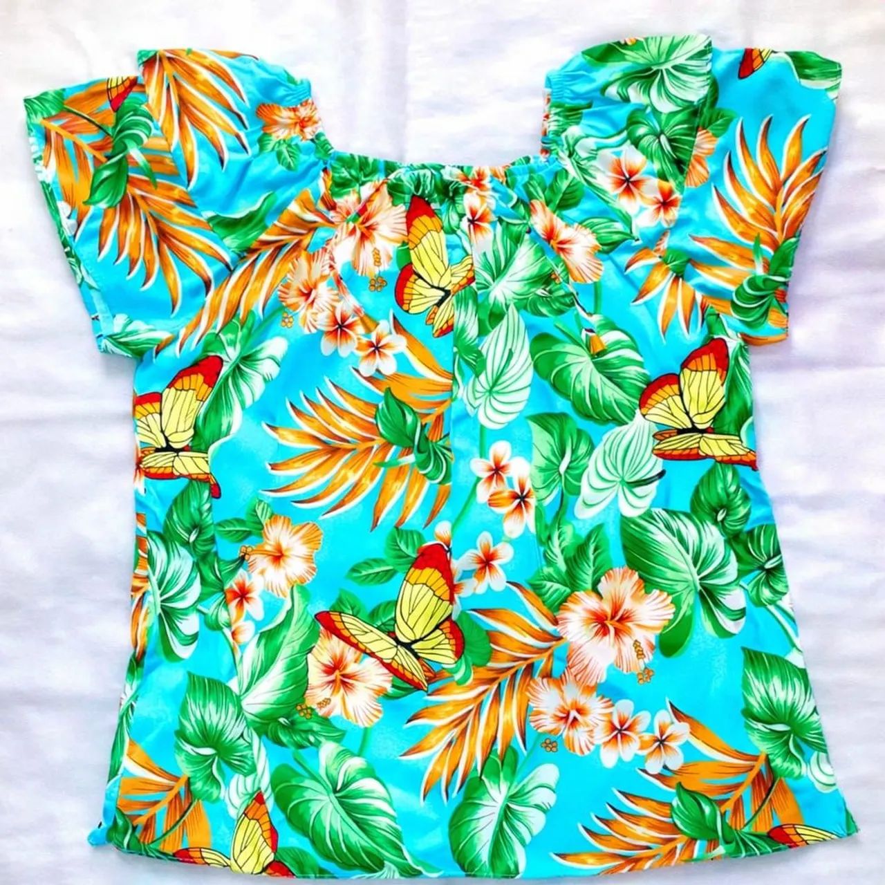 BLUSA CIGANINHA FEMININA<br>Blusa Ciganinha Feminina Tamanho G - Viscose - R$ 35,00 - Foto 3