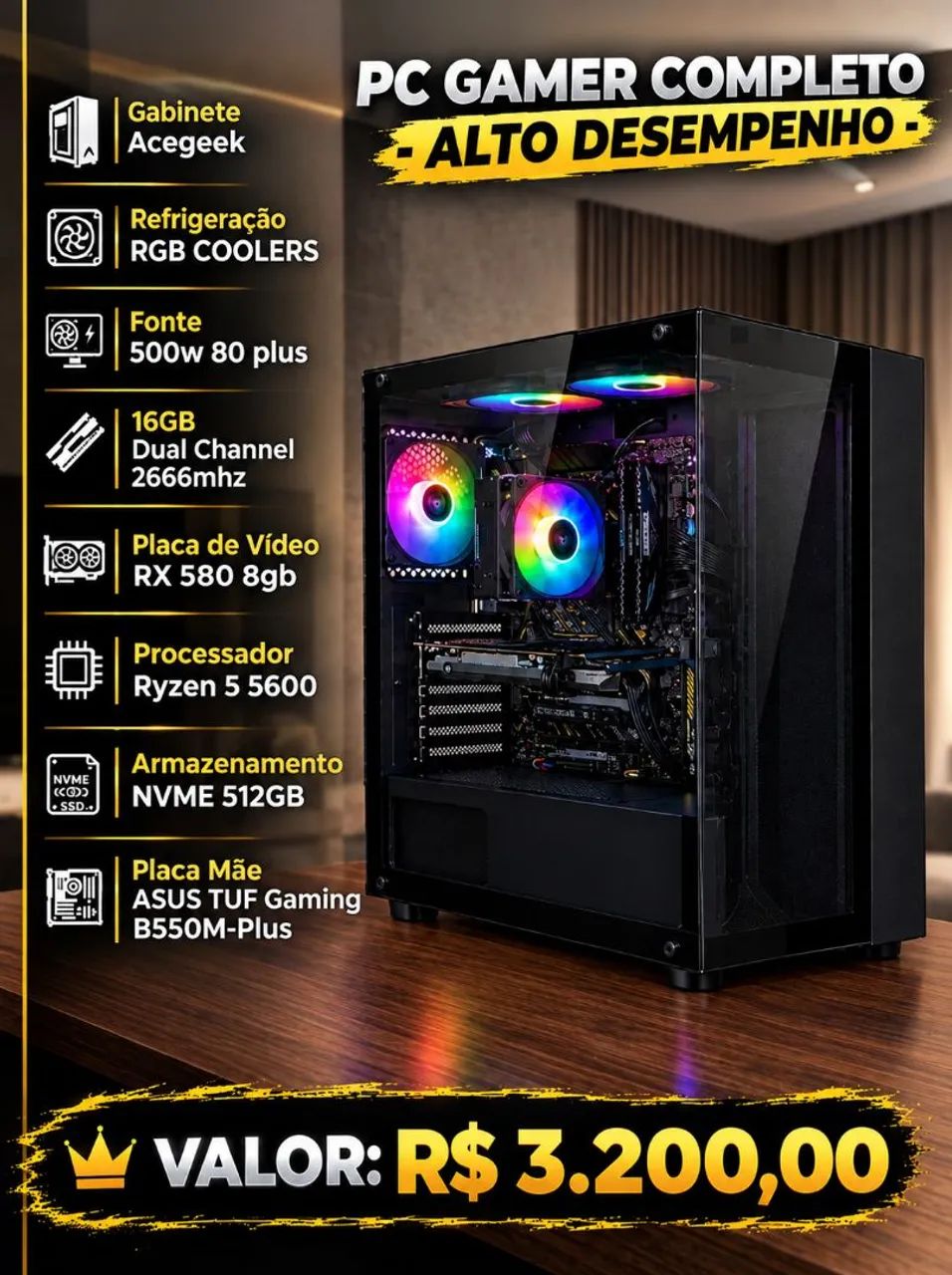 Pc Gamer Ryzen 5 5600