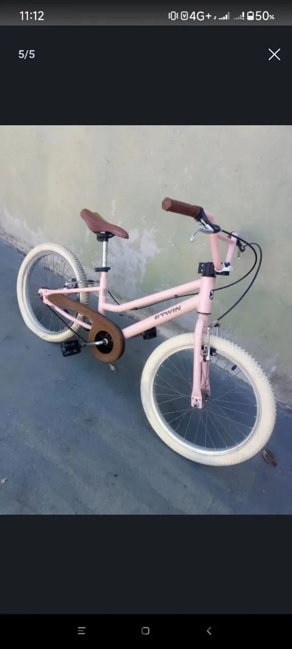 Bicicleta aro 20 Btwin rosa  - Foto 3