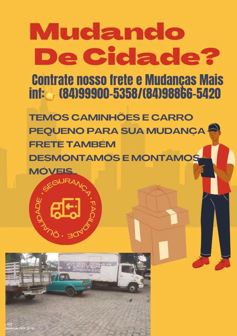 Fretes pequenos e Mudanças de qualquer tamanho chamou agente vai.