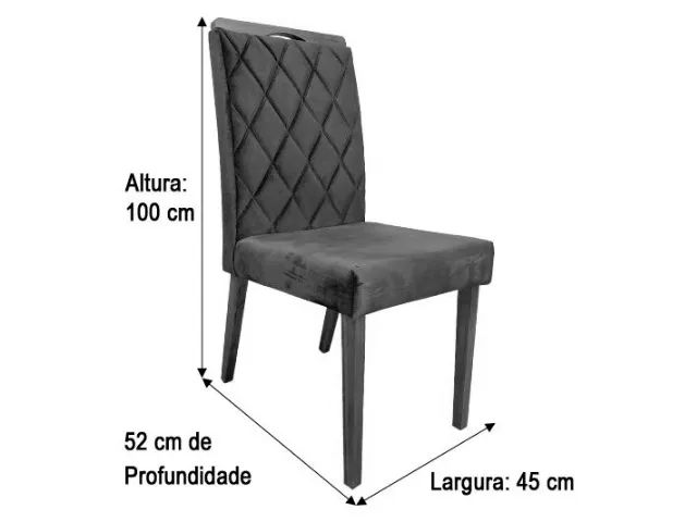 Mesa de Jantar com Tampo de Vidro e 8 Cadeiras no Cinza - Foto 2
