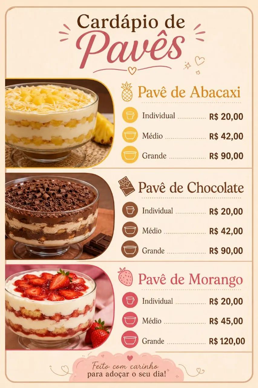 Doces sob encomendas 