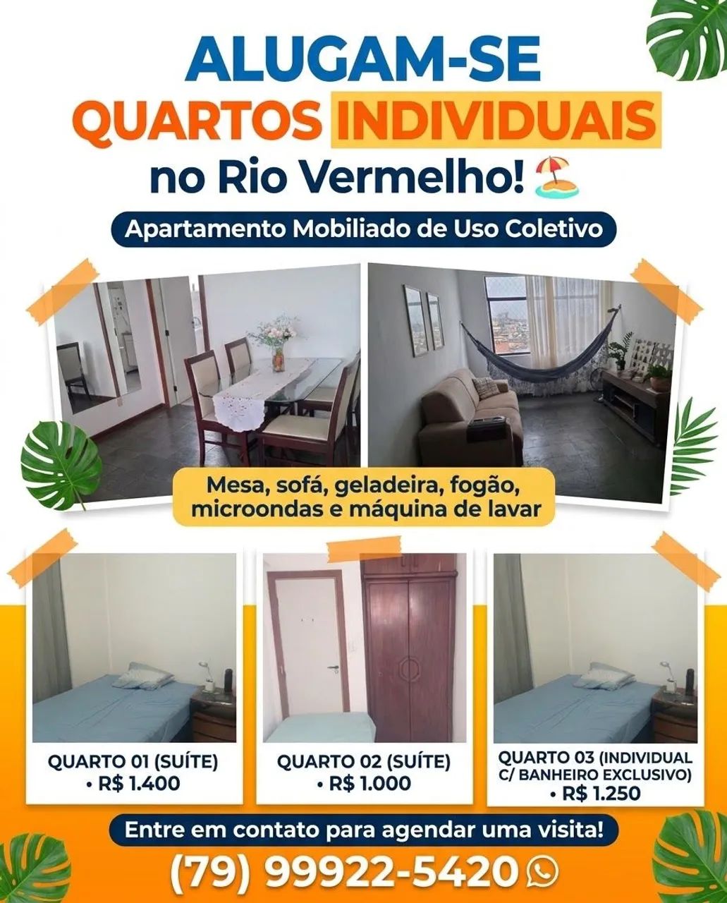 Aluguel de quartos - Rio Vermelho.  