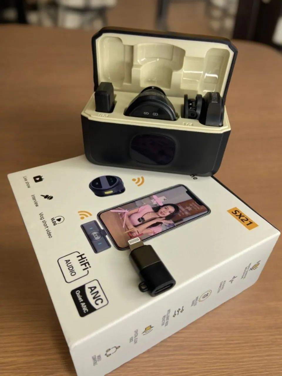 Microfone de Lapela sem Fio Magnético IOS - SX21 an12
