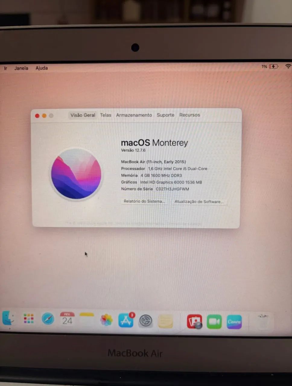 MacBook本体 Apple MacBook Air 11-inch Early 2015 Macbook Air (11-inch, Early 2015) | MercadoLivre