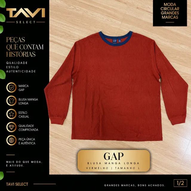 GAP Manga Longa Waffle