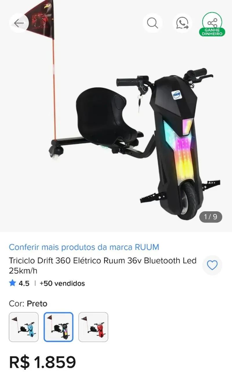 Triciclo drifti elétrico  - Foto 2