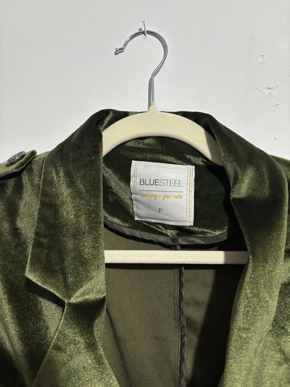 Blazer de veludo verde - Foto 4