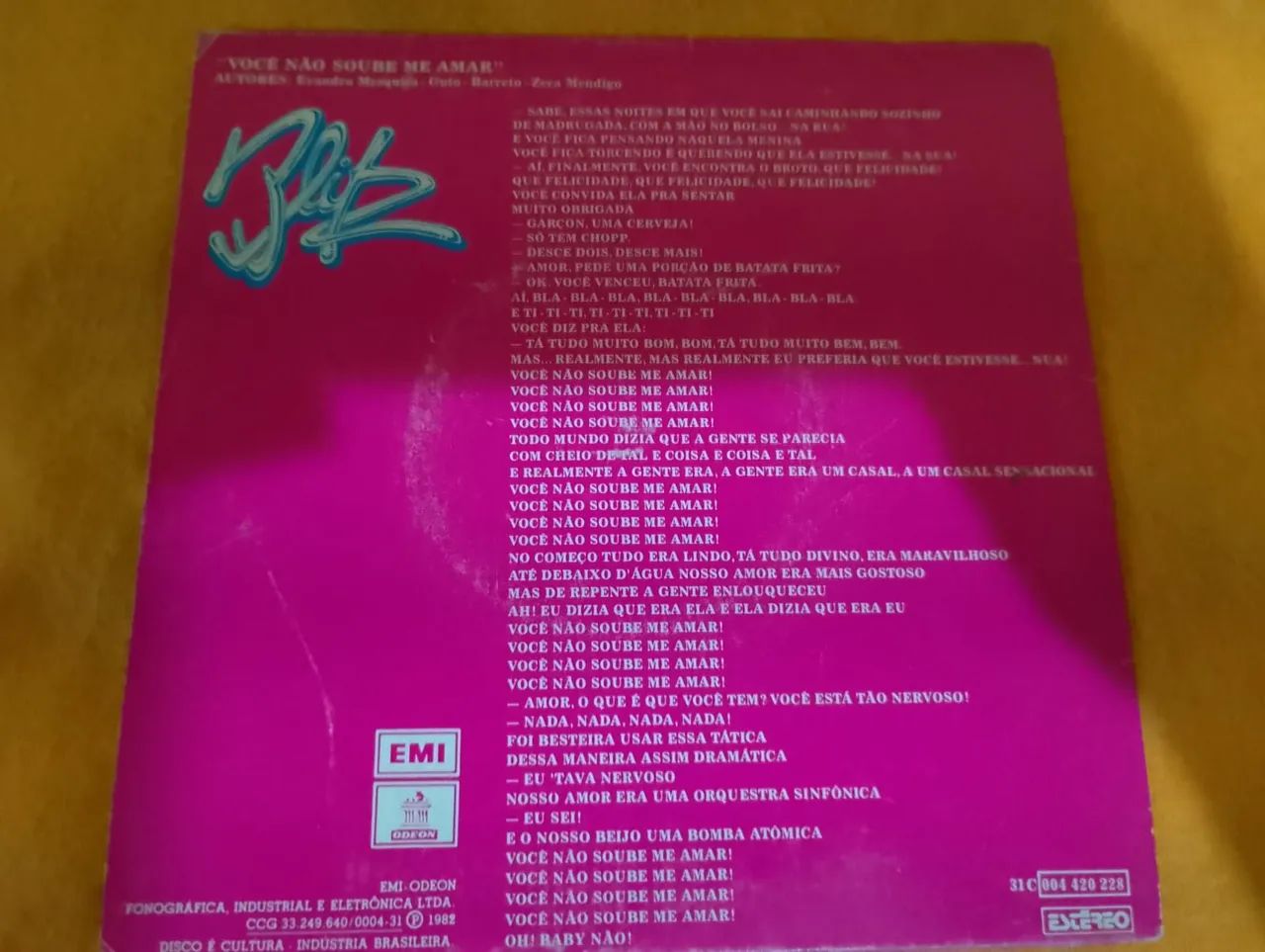 Compacto BLITZ "Você não soube me amar"  - Foto 2