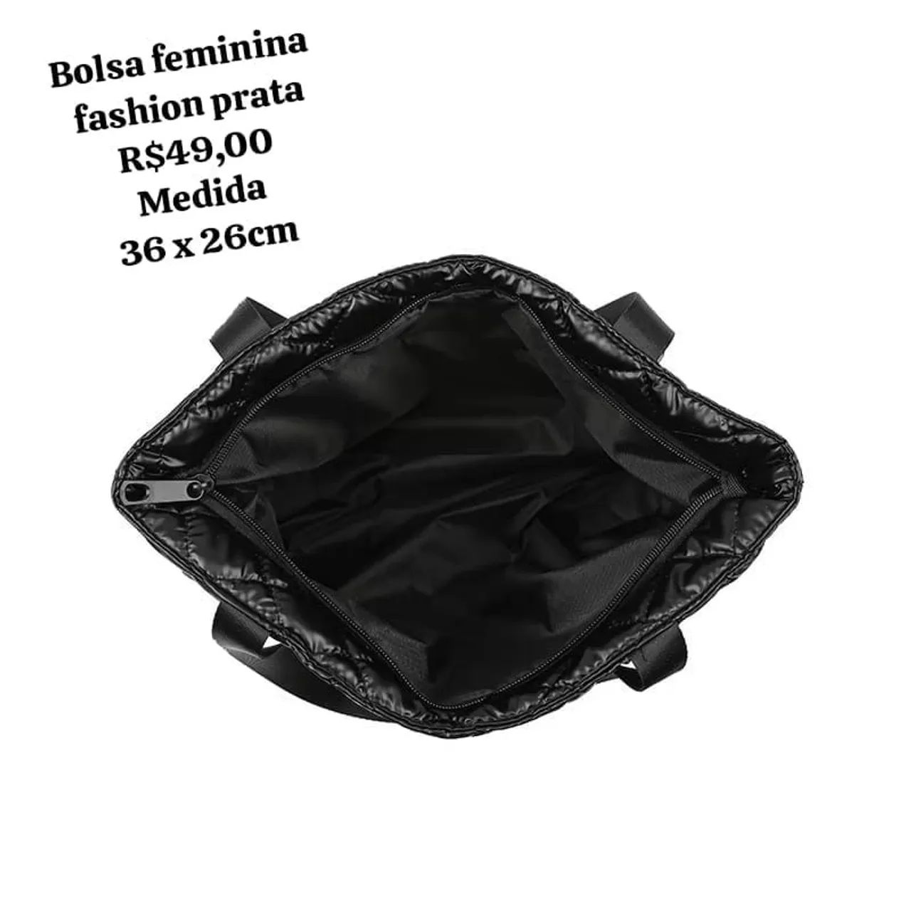 Bolsa feminina Fashion prata - Foto 3