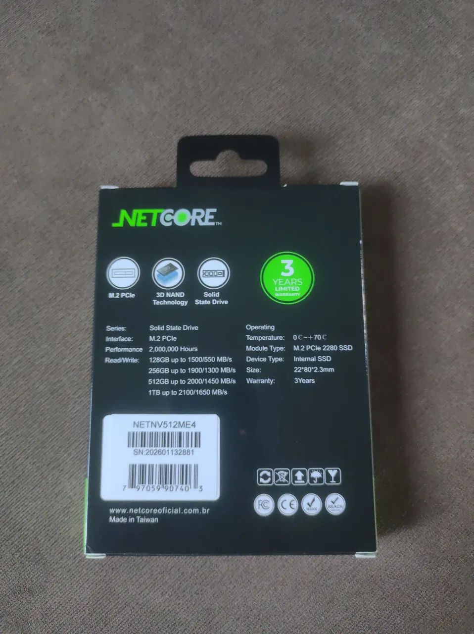 SSD NVME 512GB NOVO - NETCORE - GARANTIA DE UM ANO - AEE INFO - ACEITO CARTÃO  - Foto 2