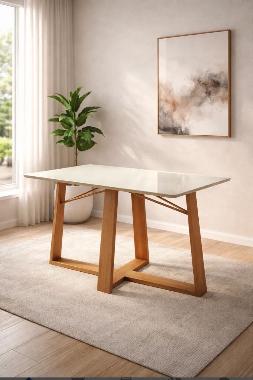 Mesa de Jantar Elegance com Vidro