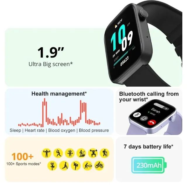 Smartwatch Colmi P71 1.9pol Chamadas Bluetooth - Lacrado - Garantia - Foto 3