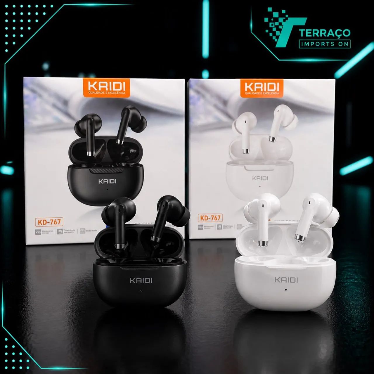 FONE DE OUVIDO BLUETOOTH KAIDI KD-767 TWS