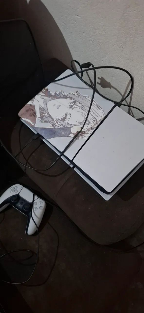 Ps5 Slim com caixa ainda, Mais projeto de brinde.