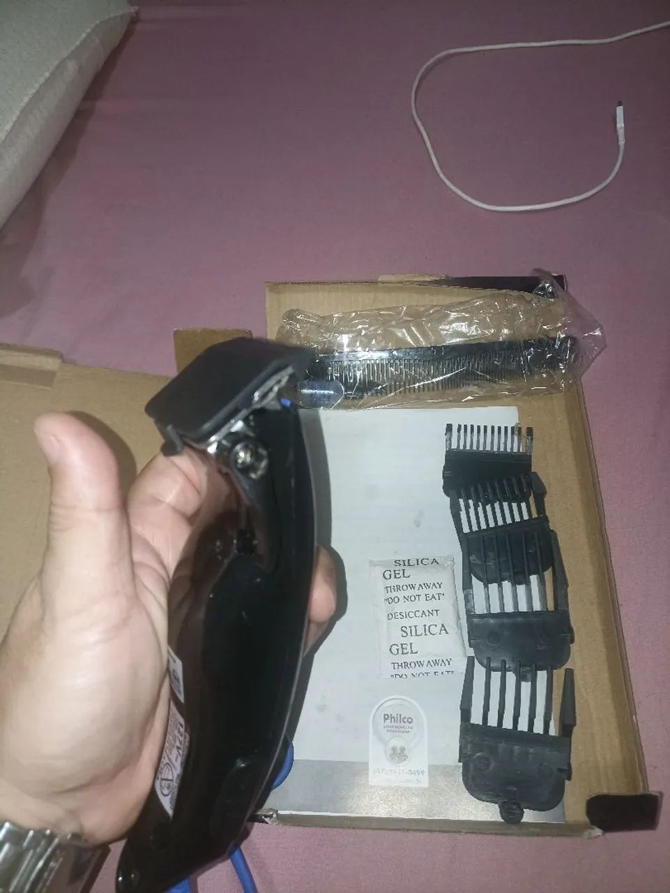 Máquina de Cortar Cabelo Philco Skull Pro Completa - Excelente Estado - Foto 6